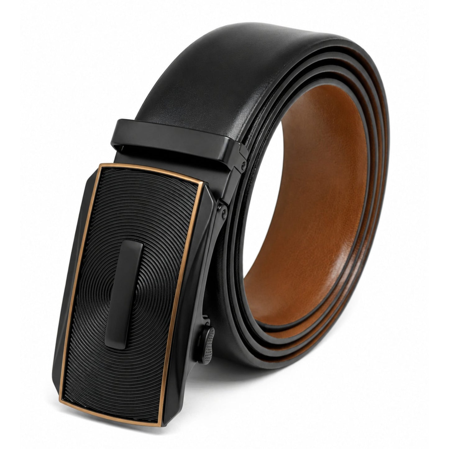 Mens Genuine Leather Belt | 2 in 1 Reversible (Black & Brown) (1 Pc.) - VELARO