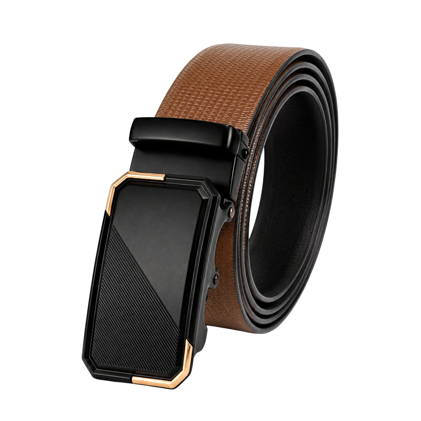 Mens Genuine Leather Belt | 2 in 1 Reversible (Brown & Black) (1 Pc.) - SIGNORA