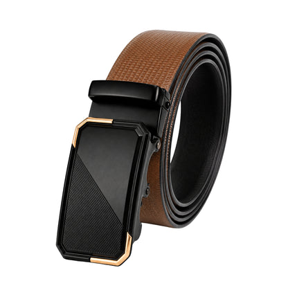 Mens Genuine Leather Belt | 2 in 1 Reversible (Brown & Black) (1 Pc.) - SIGNORA