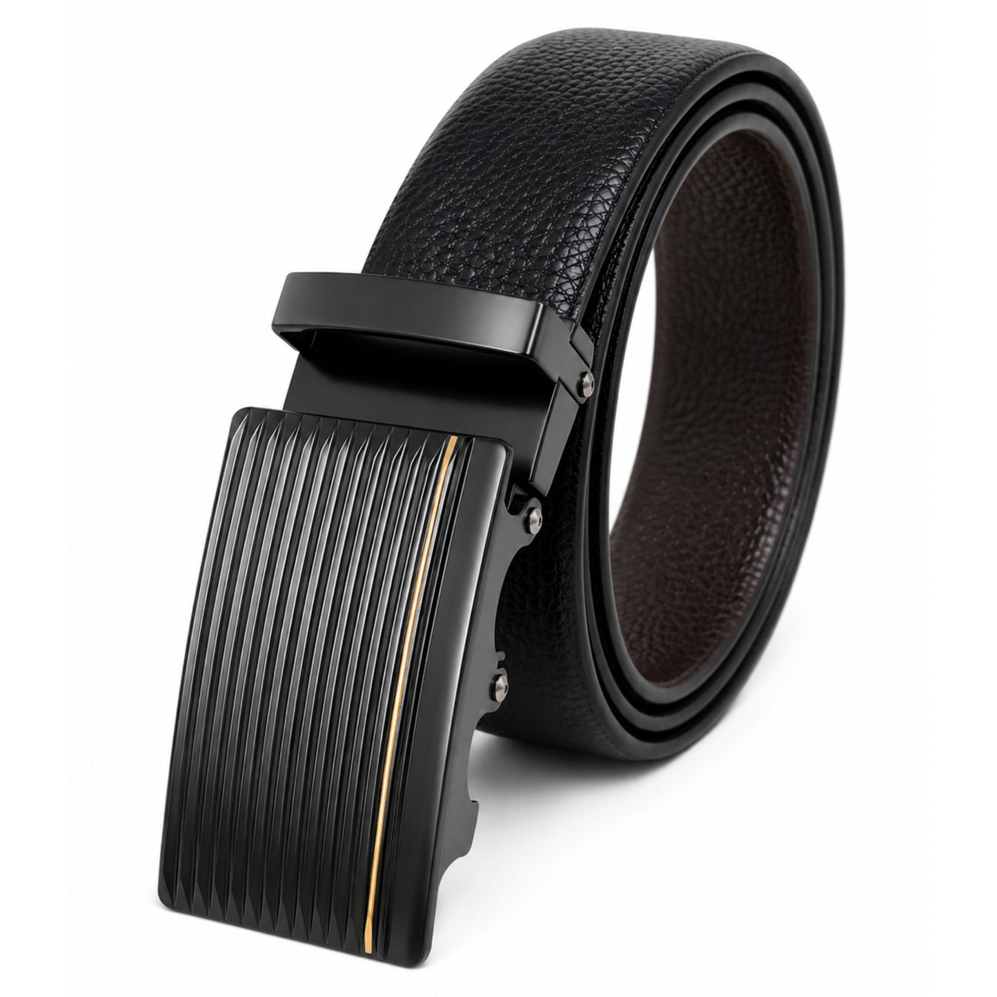 Mens Genuine Leather Belt | 2 in 1 Reversible (Black & Brown) (1 Pc.) - LUXORIC
