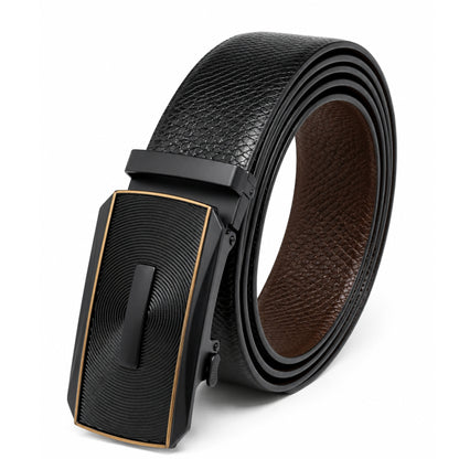 Mens Genuine Leather Belt | 2 in 1 Reversible (Black & Brown) (1 Pc.) - REXVA