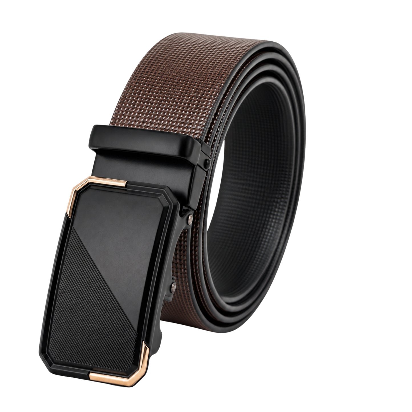 Mens Genuine Leather Belt | 2 in 1 Reversible (Brown & Black) (1 Pc.) - NEXVIOR