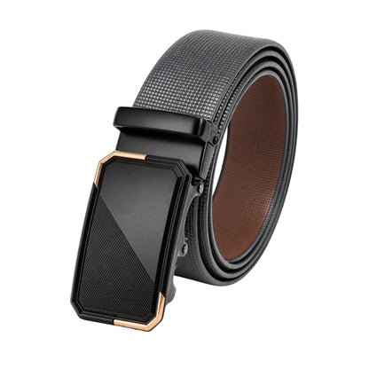 Mens Genuine Leather Belt | 2 in 1 Reversible (Black & Brown) (1 Pc.) - NEXVIOR