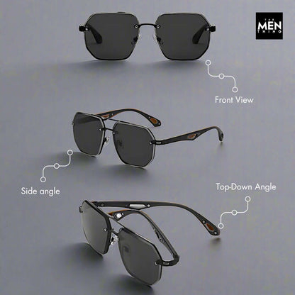 2101 AERO HEX HD Polarized Sunglasses for Men - UV400 Protection, Stainless Steel Frame - THE MEN THING
