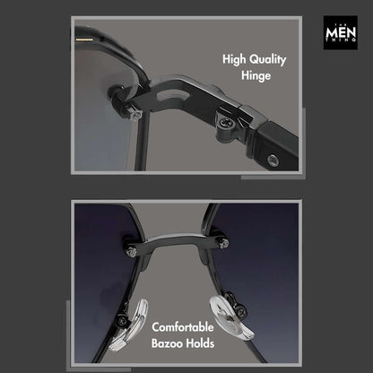 2101 AERO HEX HD Polarized Sunglasses for Men - UV400 Protection, Stainless Steel Frame - THE MEN THING