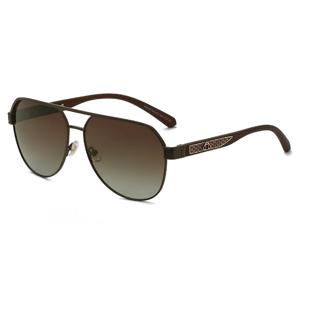 2105 DARK HEX -  Aviator  Style - HD Polarised Sunglasses for Men - UV400 Protection, Stainless Steel Frame - THE MEN THING