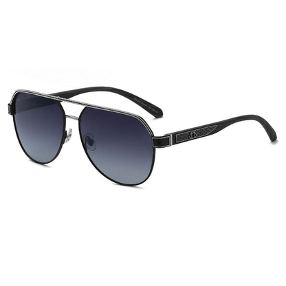 2105 DARK HEX -  Aviator  Style - HD Polarised Sunglasses for Men - UV400 Protection, Stainless Steel Frame - THE MEN THING