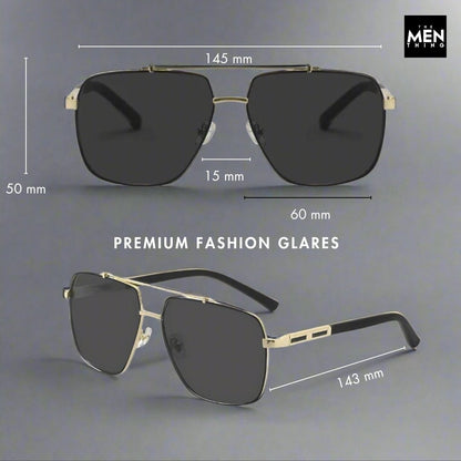 2109 SHADOW LUXE -  Double Bridge Aviator Style - HD Polarised Sunglasses for Men - UV400 Protection, Stainless Steel Frame - THE MEN THING