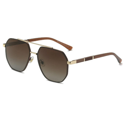 2114 STELLAR ANGLES - Geometric Aviator Style - HD Polarised Sunglasses for Men - UV400 Protection, Stainless Steel Frame — Sunglasses for Men | THE MEN THING