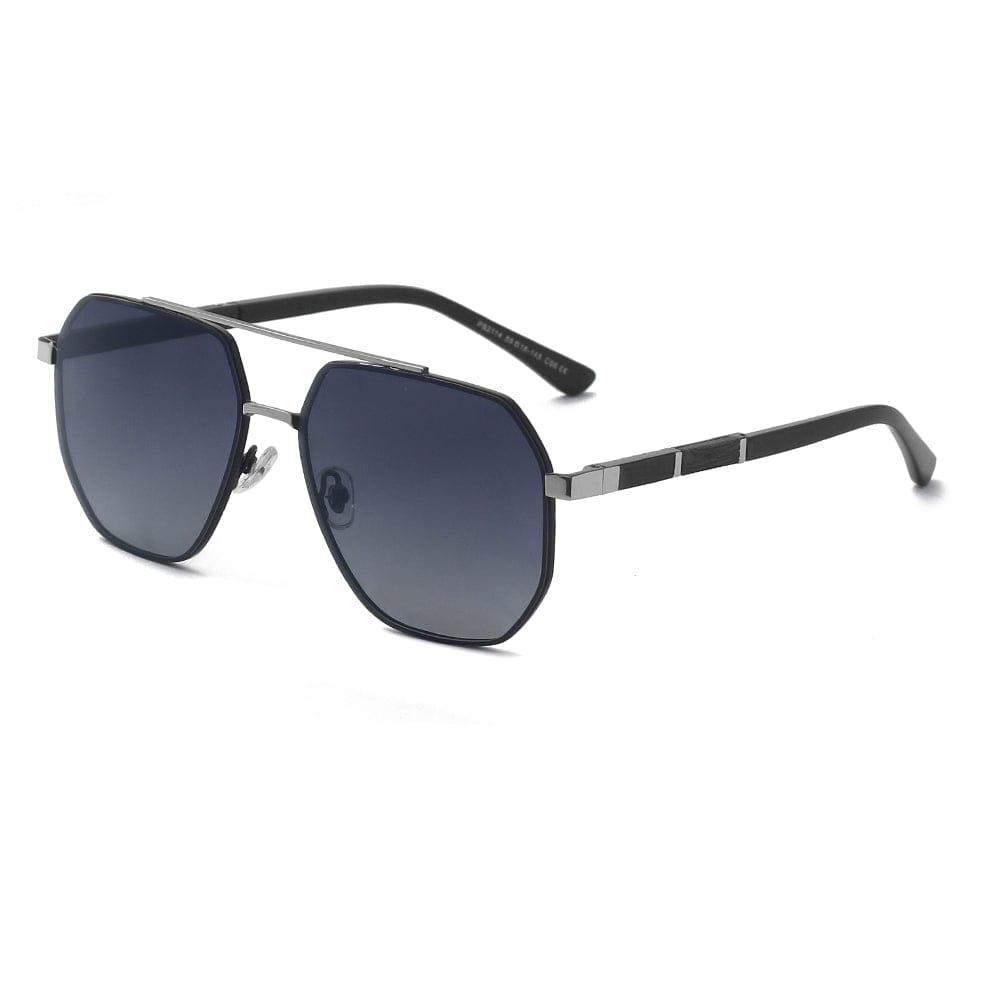 2114 STELLAR ANGLES - Geometric Aviator Style - HD Polarised Sunglasses for Men - UV400 Protection, Stainless Steel Frame — Sunglasses for Men | THE MEN THING