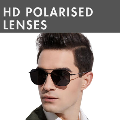 2131 - COSMIC FADE - HD Polarised Sunglasses for Men - UV400 Protection, Stainless Steel Frame - Gun Gradient Grey - THE MEN THING