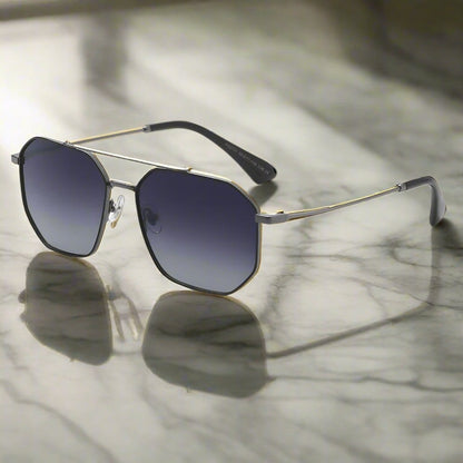 2131 - COSMIC FADE - HD Polarised Sunglasses for Men - UV400 Protection, Stainless Steel Frame - Gun Gradient Grey - THE MEN THING