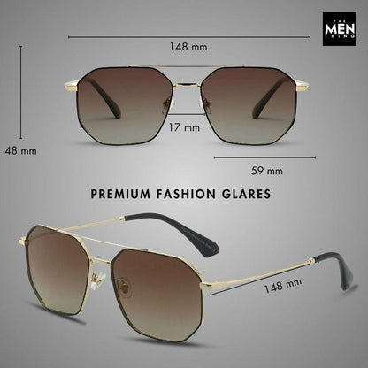 2131 - COSMIC FADE - HD Polarised Sunglasses for Men - UV400 Protection, Stainless Steel Frame - Black Grey - THE MEN THING