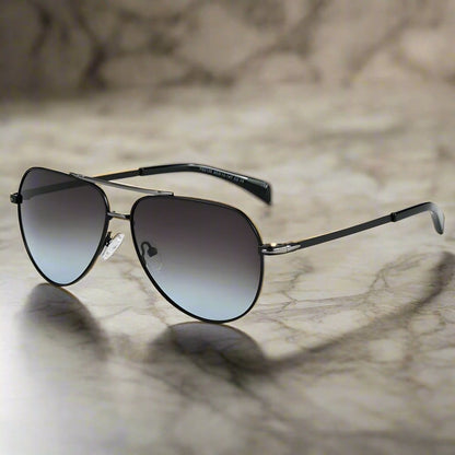 2139 - AERO SHADOW - HD Polarised Sunglasses for Men - UV400 Protection, Stainless Steel Frame - Gradual Blue Grey - THE MEN THING