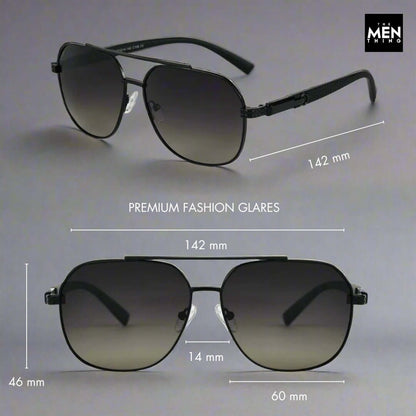 2150 TITAN EDGE -  Aviator Style - HD Polarised Sunglasses for Men - UV400 Protection, Stainless Steel Frame - THE MEN THING