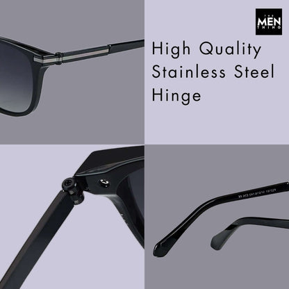 2161 METRO CLASSIC -  Wayfarer Style - HD Polarised Sunglasses for Men - UV400 Protection, Stainless Steel Frame - THE MEN THING