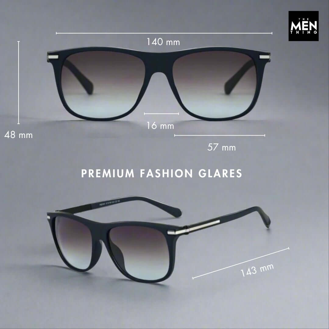 2161 METRO CLASSIC -  Wayfarer Style - HD Polarised Sunglasses for Men - UV400 Protection, Stainless Steel Frame - THE MEN THING