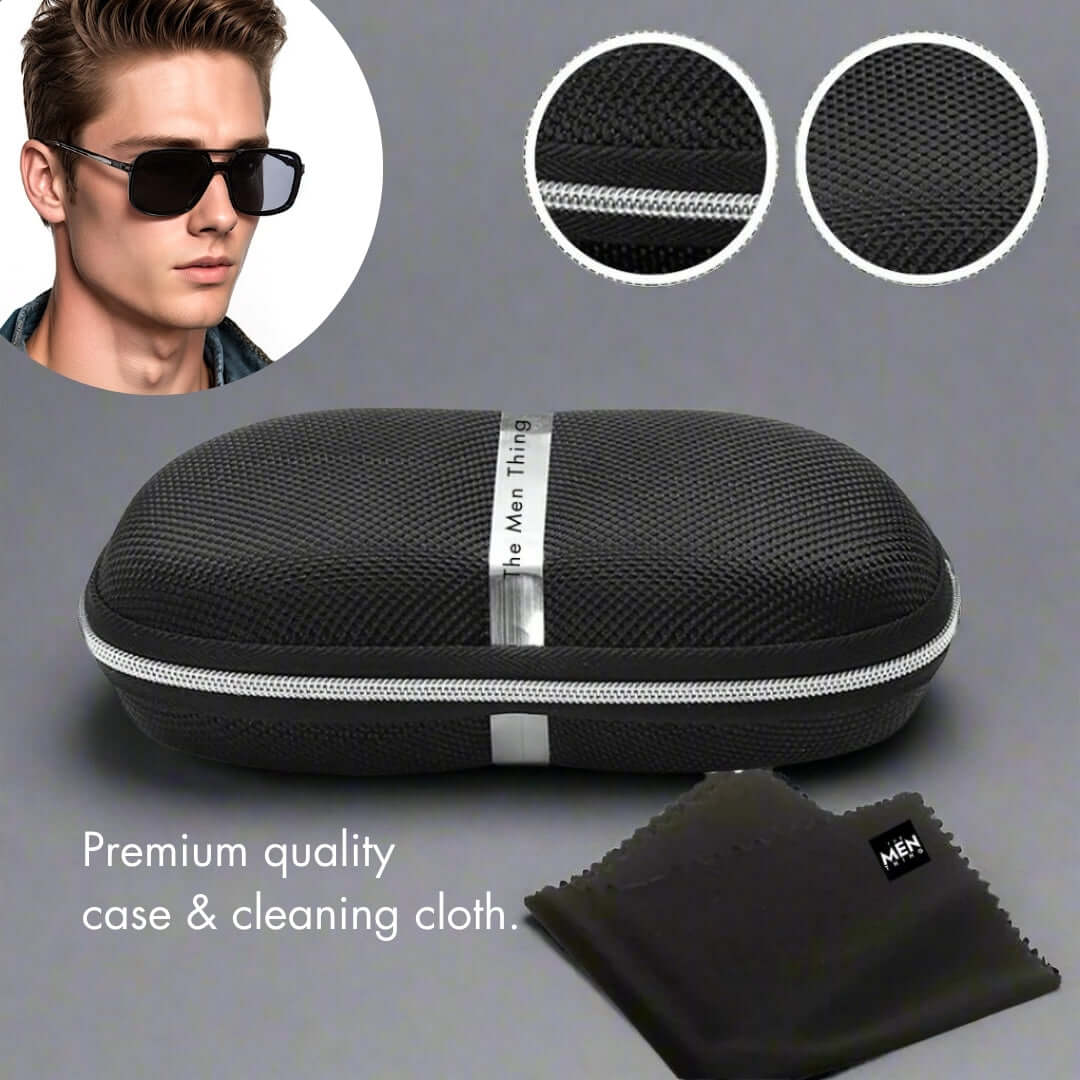 2169 URBAN ECLIPSE -  Oversized Square - HD Polarised Sunglasses for Men - UV400 Protection, Stainless Steel Frame - THE MEN THING
