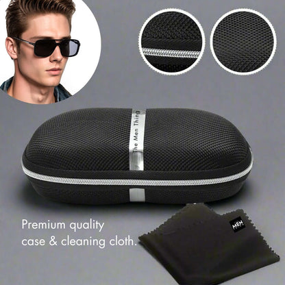 2169 URBAN ECLIPSE -  Oversized Square - HD Polarised Sunglasses for Men - UV400 Protection, Stainless Steel Frame - THE MEN THING