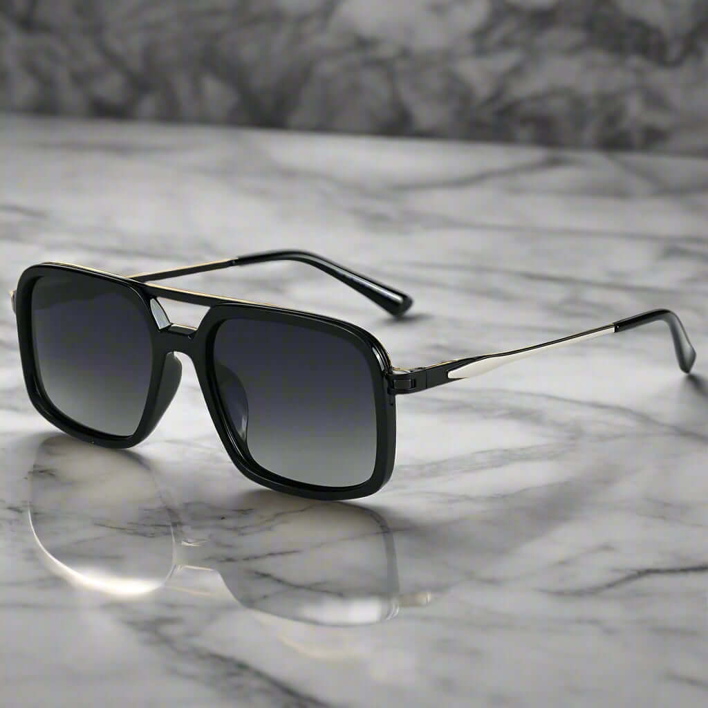2169 URBAN ECLIPSE -  Oversized Square - HD Polarised Sunglasses for Men - UV400 Protection, Stainless Steel Frame - THE MEN THING