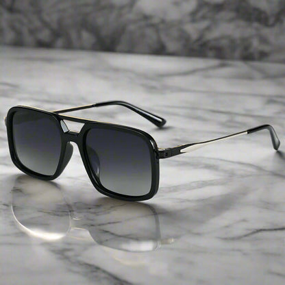 2169 URBAN ECLIPSE -  Oversized Square - HD Polarised Sunglasses for Men - UV400 Protection, Stainless Steel Frame - THE MEN THING