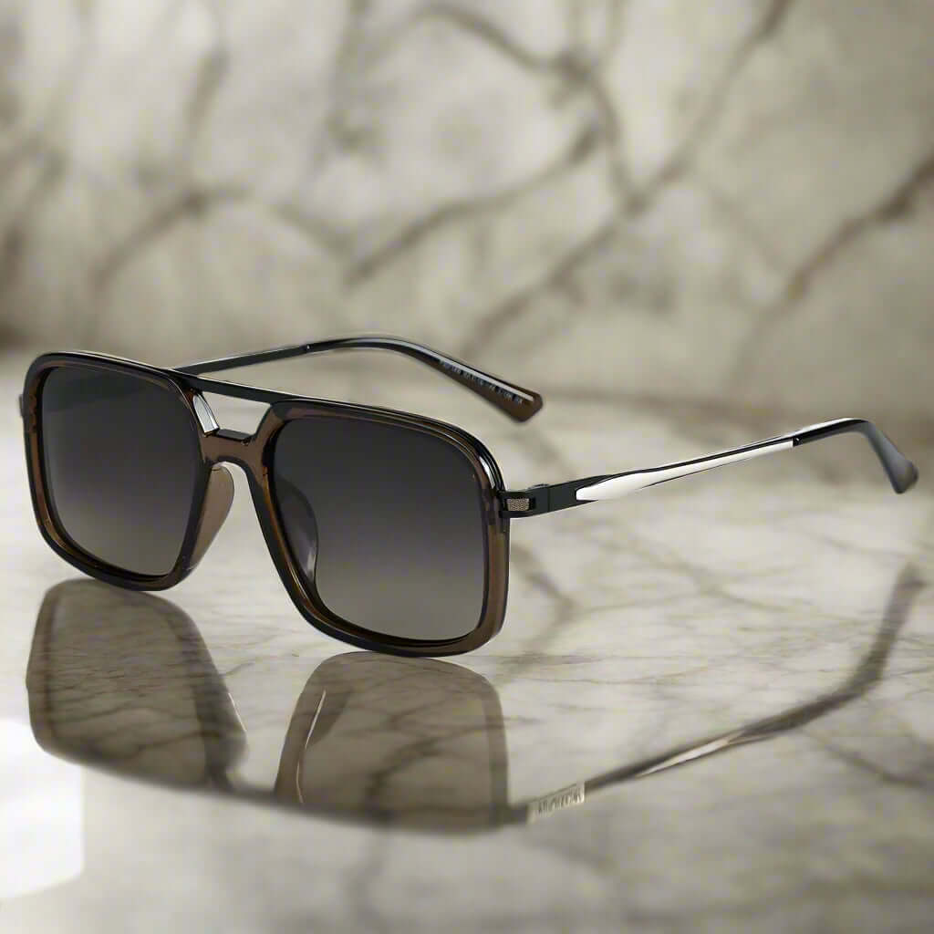 2169 URBAN ECLIPSE -  Oversized Square - HD Polarised Sunglasses for Men - UV400 Protection, Stainless Steel Frame - THE MEN THING