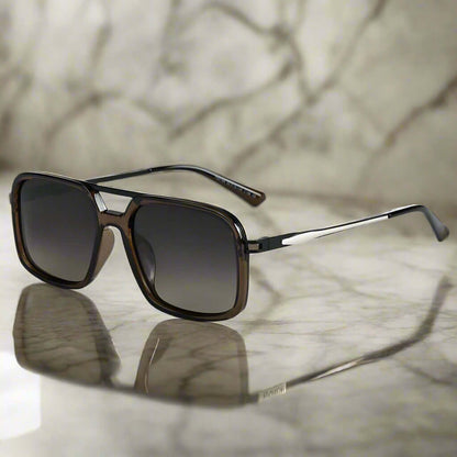 2169 URBAN ECLIPSE -  Oversized Square - HD Polarised Sunglasses for Men - UV400 Protection, Stainless Steel Frame - THE MEN THING