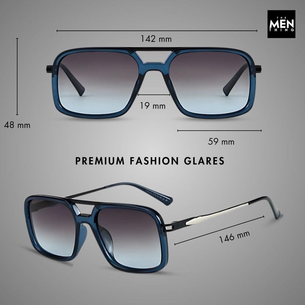 2169 URBAN ECLIPSE -  Oversized Square - HD Polarised Sunglasses for Men - UV400 Protection, Stainless Steel Frame - THE MEN THING
