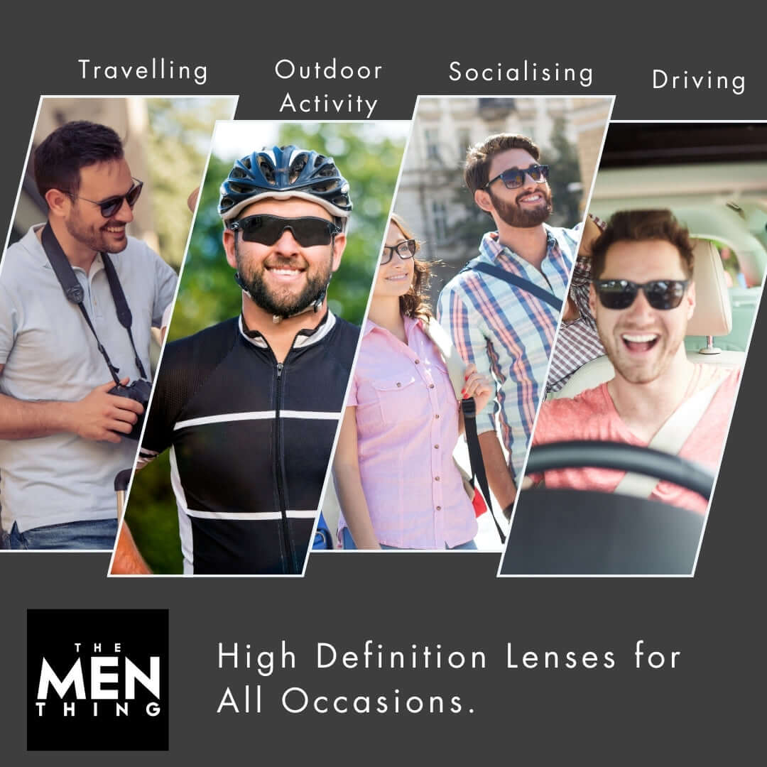 2172 HEX EDGE -  Geomatric Style - HD Polarised Sunglasses for Men - UV400 Protection, Stainless Steel Frame - THE MEN THING