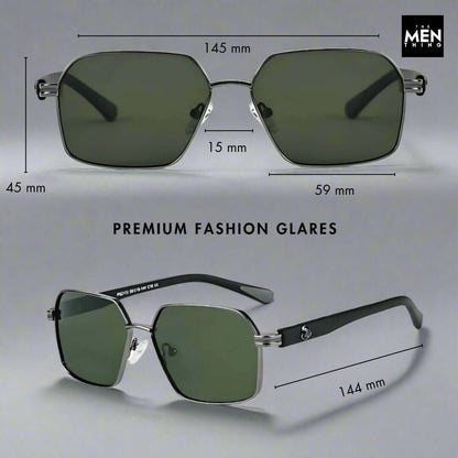 2172 HEX EDGE -  Geomatric Style - HD Polarised Sunglasses for Men - UV400 Protection, Stainless Steel Frame - THE MEN THING