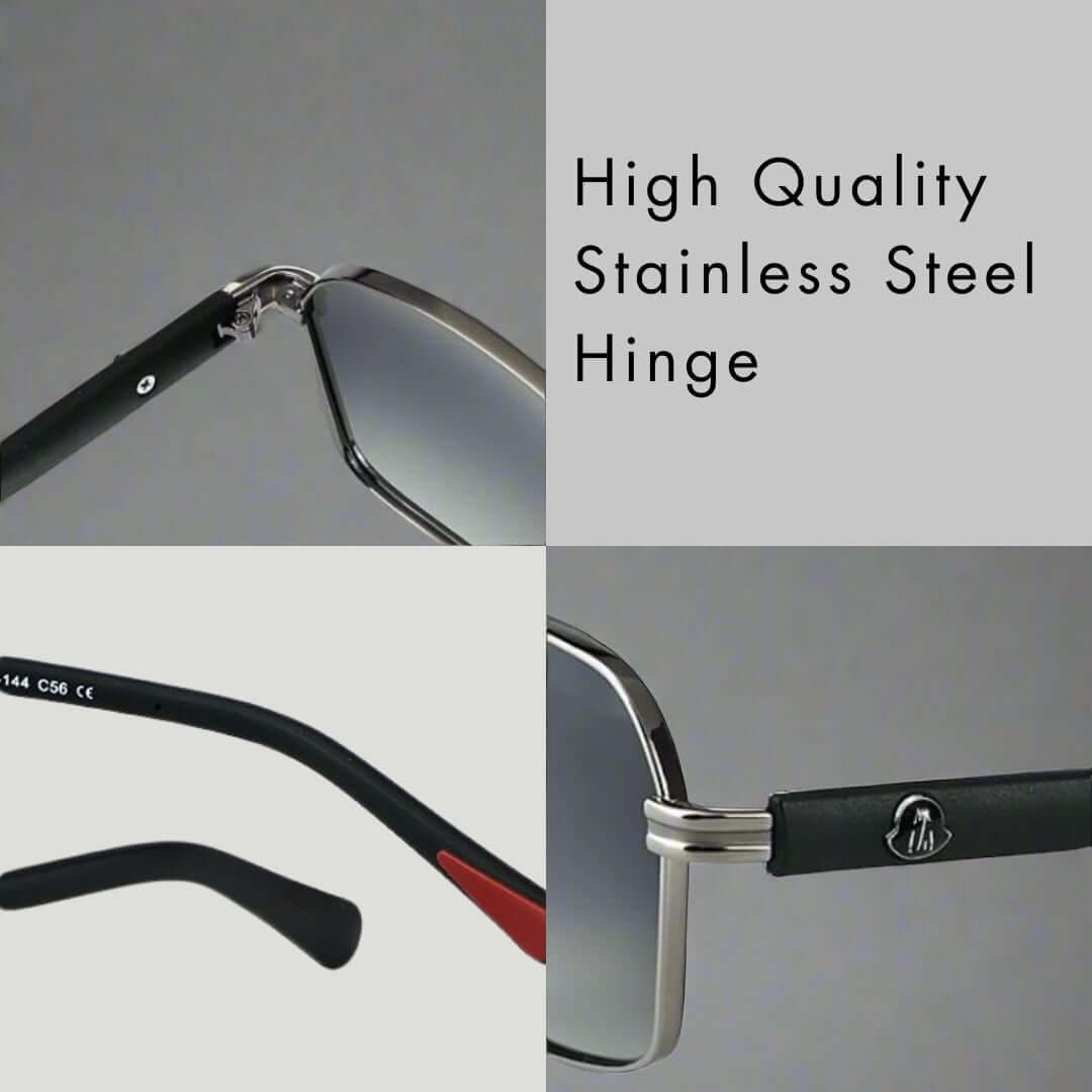 2172 HEX EDGE -  Geomatric Style - HD Polarised Sunglasses for Men - UV400 Protection, Stainless Steel Frame - THE MEN THING