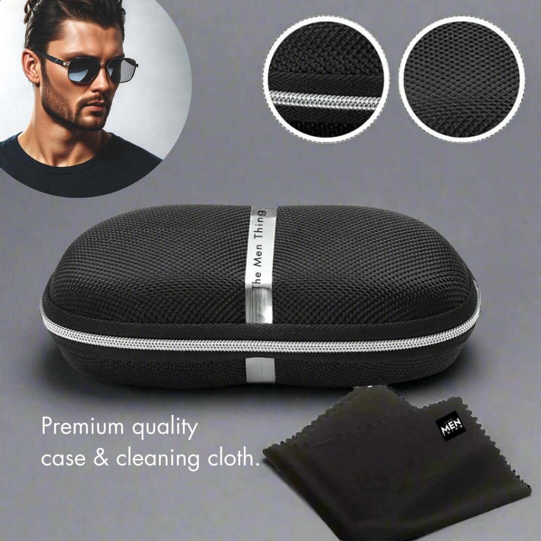 2172 HEX EDGE -  Geomatric Style - HD Polarised Sunglasses for Men - UV400 Protection, Stainless Steel Frame - THE MEN THING