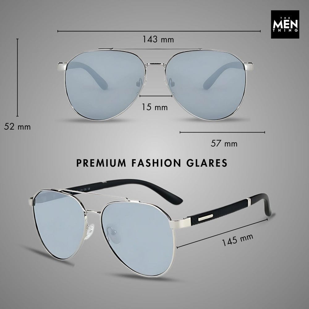 2173 STEALTH PILOT  -  Aviator Style - HD Polarised Sunglasses for Men - UV400 Protection, Stainless Steel Frame - THE MEN THING