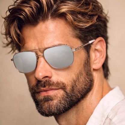 2177 ASH CREST HD Polarized Sunglasses for Men - UV400 Protection, Stainless Steel Frame - THE MEN THING