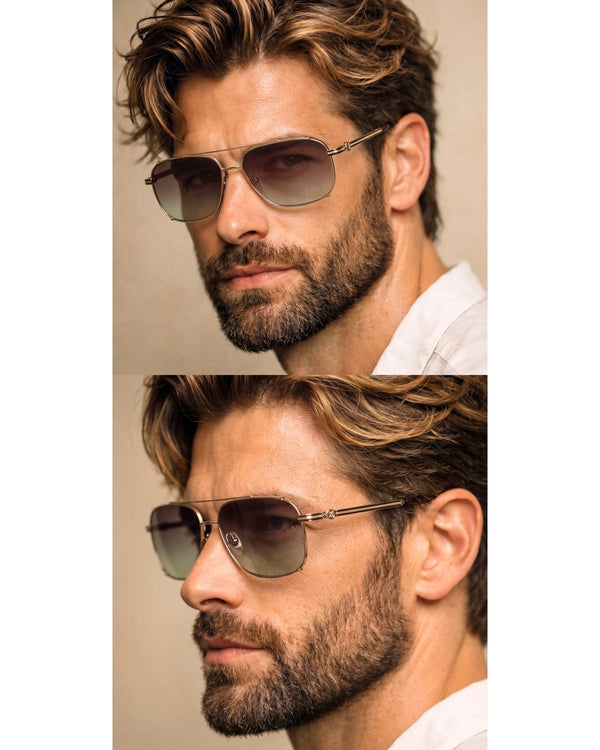 2177 ASH CREST HD Polarized Sunglasses for Men - UV400 Protection, Stainless Steel Frame