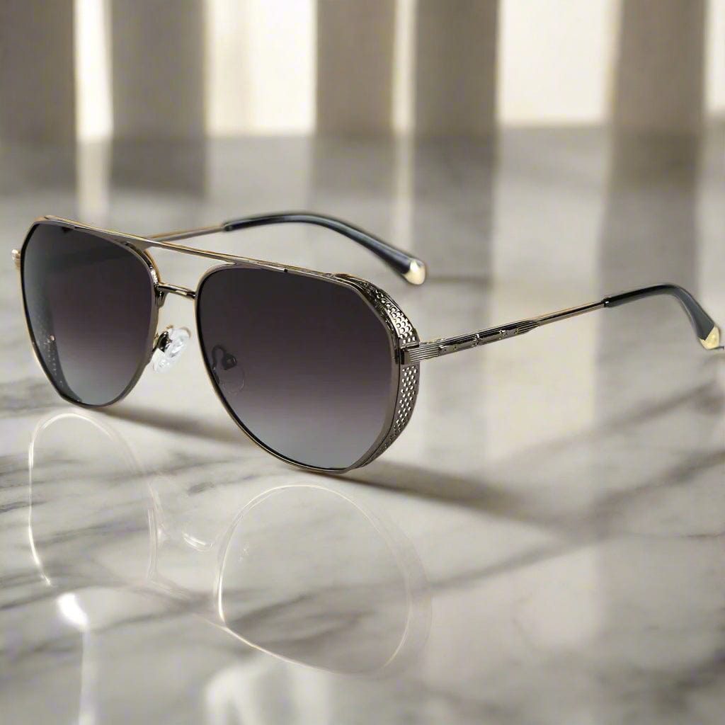2181 PRESTIGE LUXE -  Aviator  Style - HD Polarised Sunglasses for Men - UV400 Protection, Stainless Steel Frame - THE MEN THING