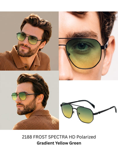 2188 FROST SPECTRA HD Polarized Sunglasses for Men - UV400 Protection, Stainless Steel Frame - THE MEN THING