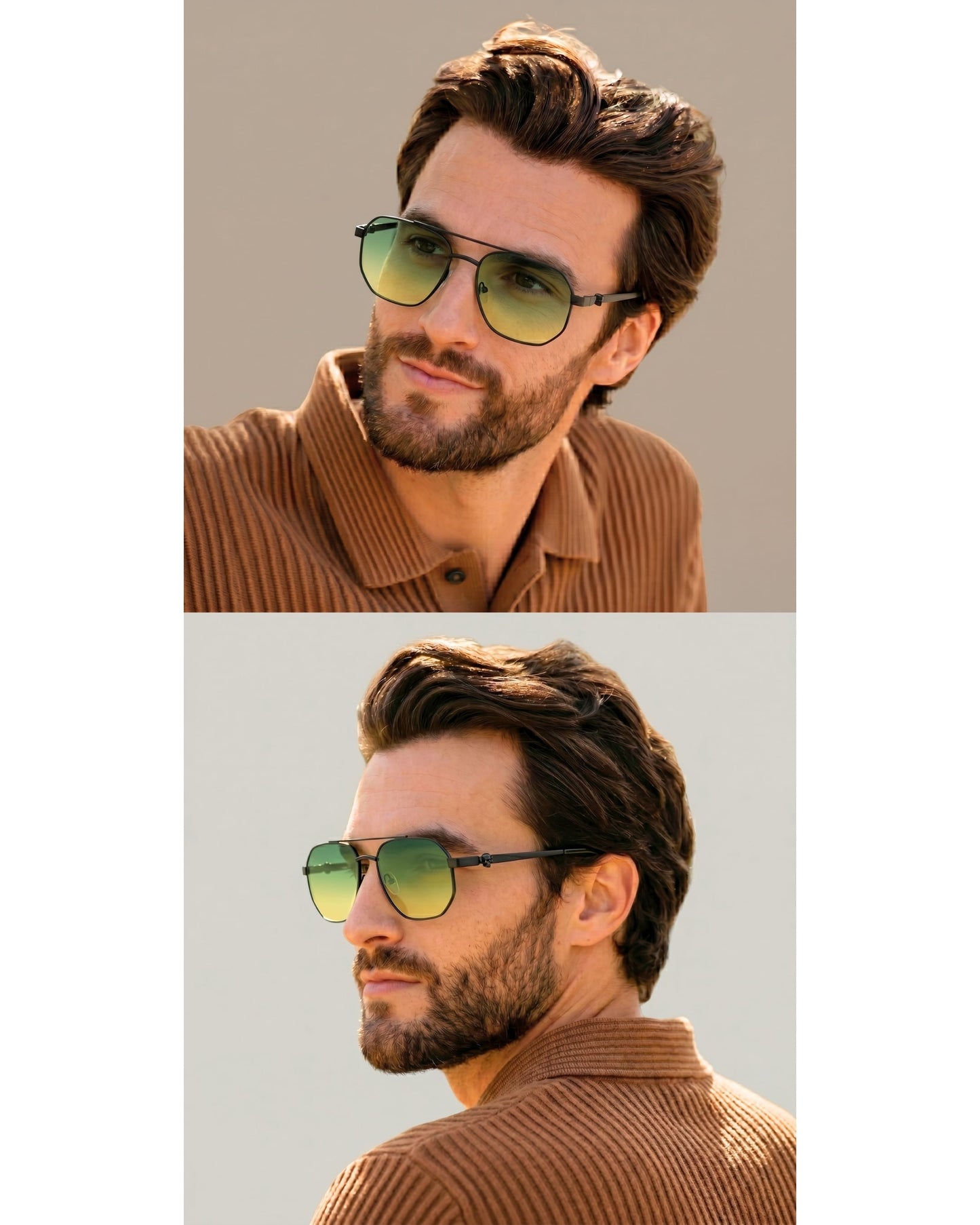 2188 FROST SPECTRA HD Polarized Sunglasses for Men - UV400 Protection, Stainless Steel Frame - THE MEN THING