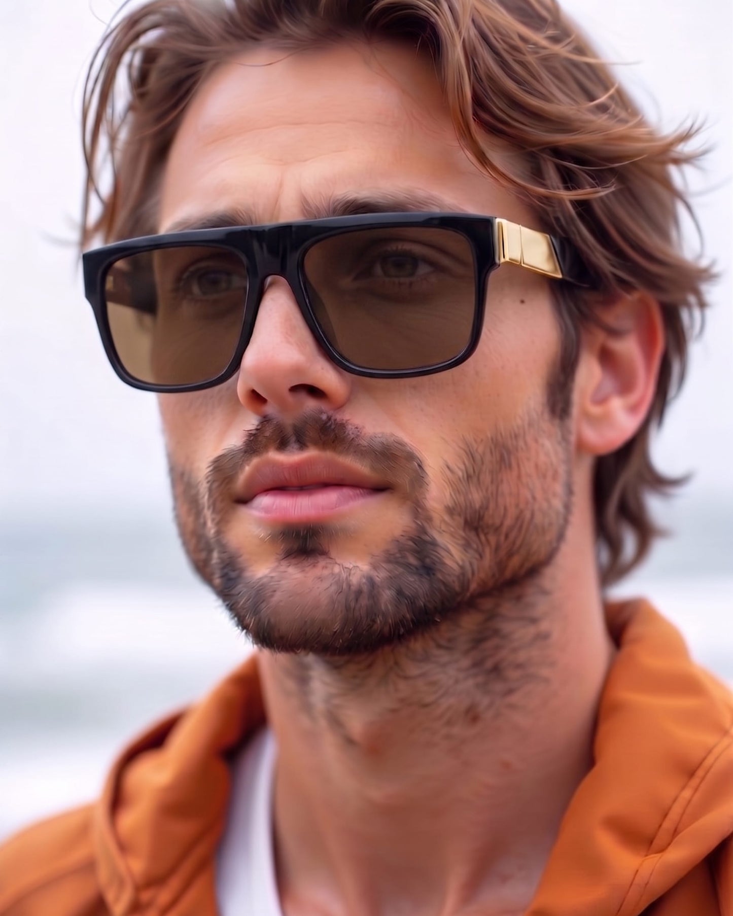 2192 GRAYSCALE BLAZE HD Polarized Sunglasses for Men - UV400 Protection, Stainless Steel Frame - THE MEN THING