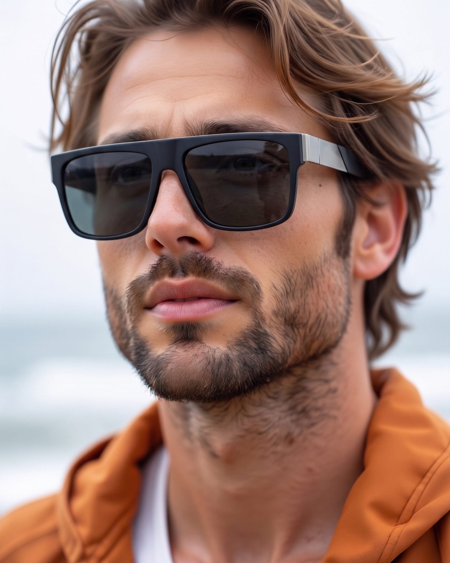 2192 GRAYSCALE BLAZE HD Polarized Sunglasses for Men - UV400 Protection, Stainless Steel Frame - THE MEN THING