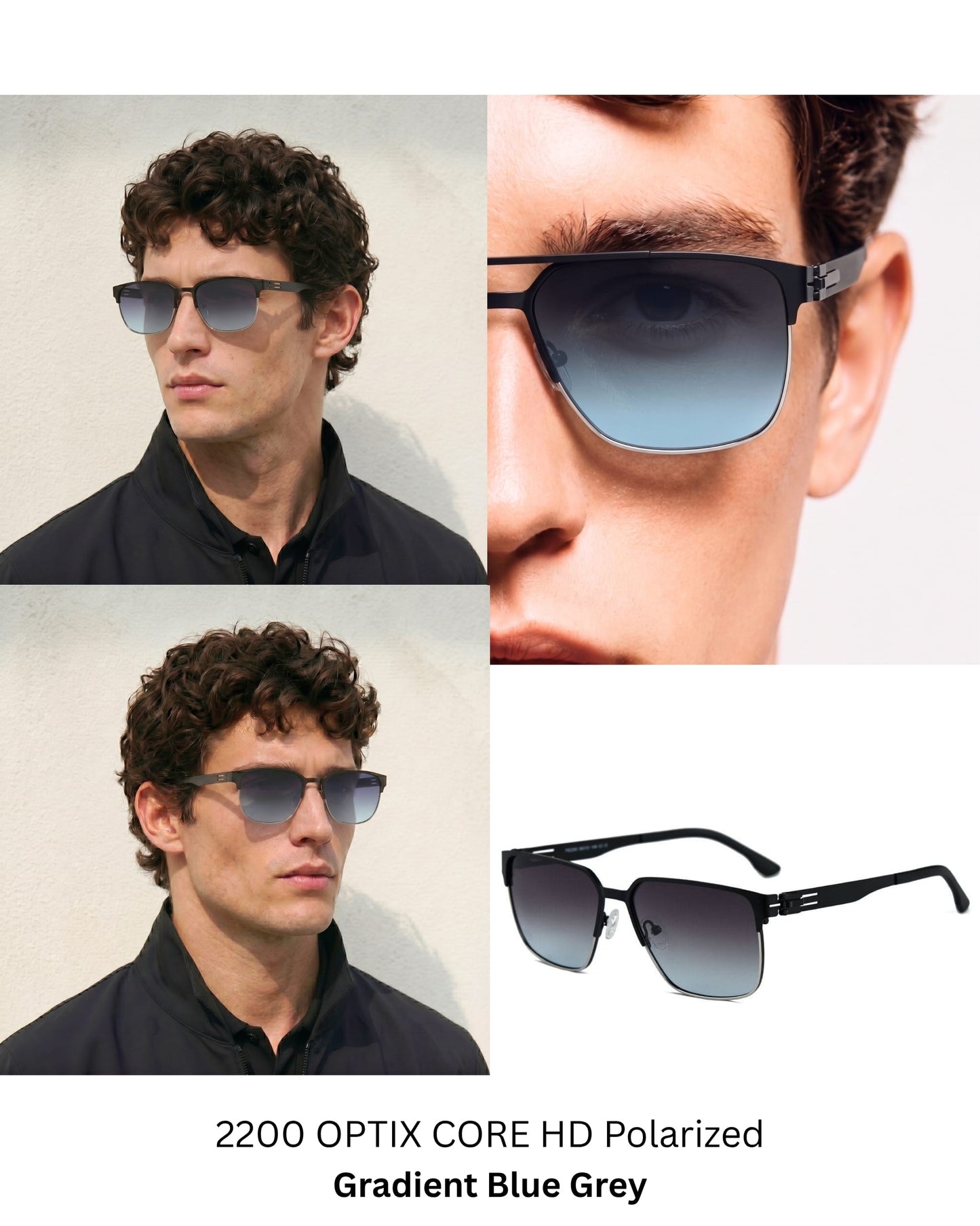 2200 OPTIX CORE HD Polarized Sunglasses for Men - UV400 Protection, Stainless Steel Frame - THE MEN THING