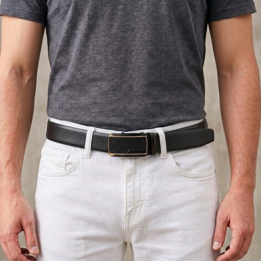Mens Genuine Leather Belt | 2 in 1 Reversible (Black & Brown) (1 Pc.) - REXVA