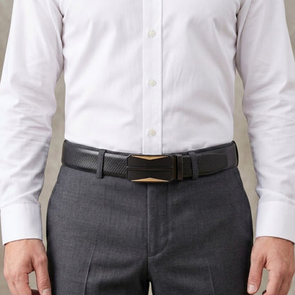 Mens Genuine Leather Belt | 2 in 1 Reversible (Black & Brown) (1 Pc.) - REXVA