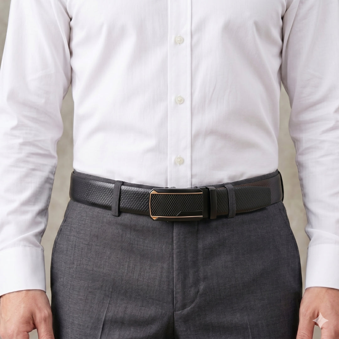 Mens Genuine Leather Belt | 2 in 1 Reversible (Black & Brown) (1 Pc.) - REXVA