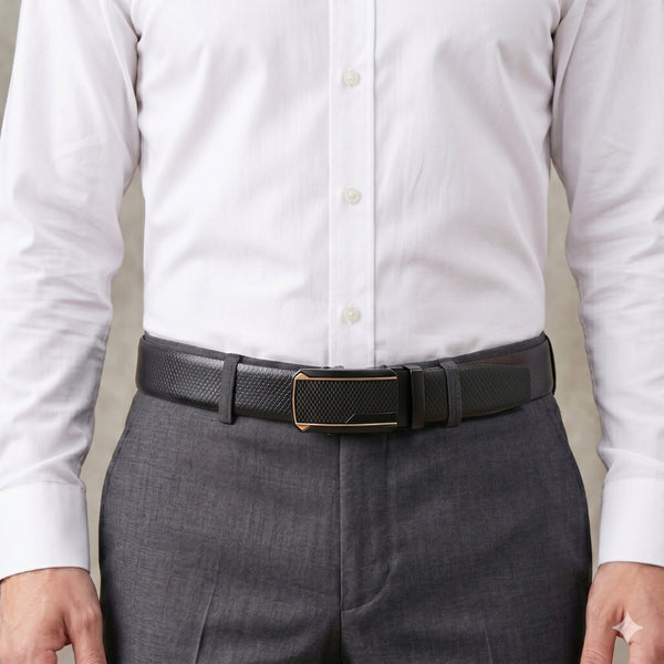 Mens Genuine Leather Belt | 2 in 1 Reversible (Black & Brown) (1 Pc.) - REXVA