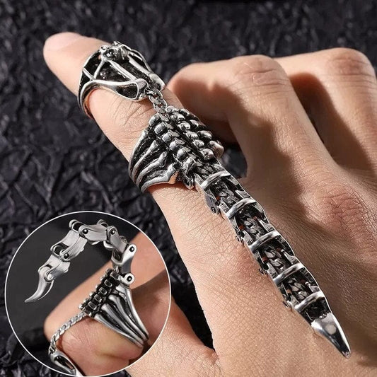 THE MEN THING The Scorpion Sting  Full Finger Ring - Gothic Knuckle Joint for Men & Boys
