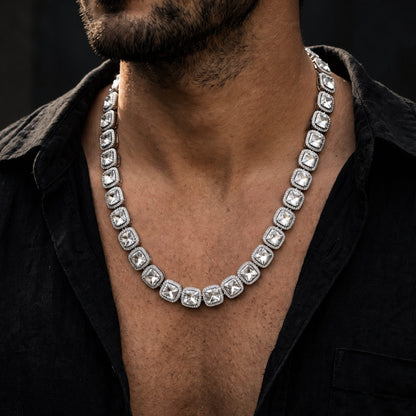 SQUARE HALO - 13mm Stainless Steel Chain with Fold Over Clasp for Men & Boys (22inch)