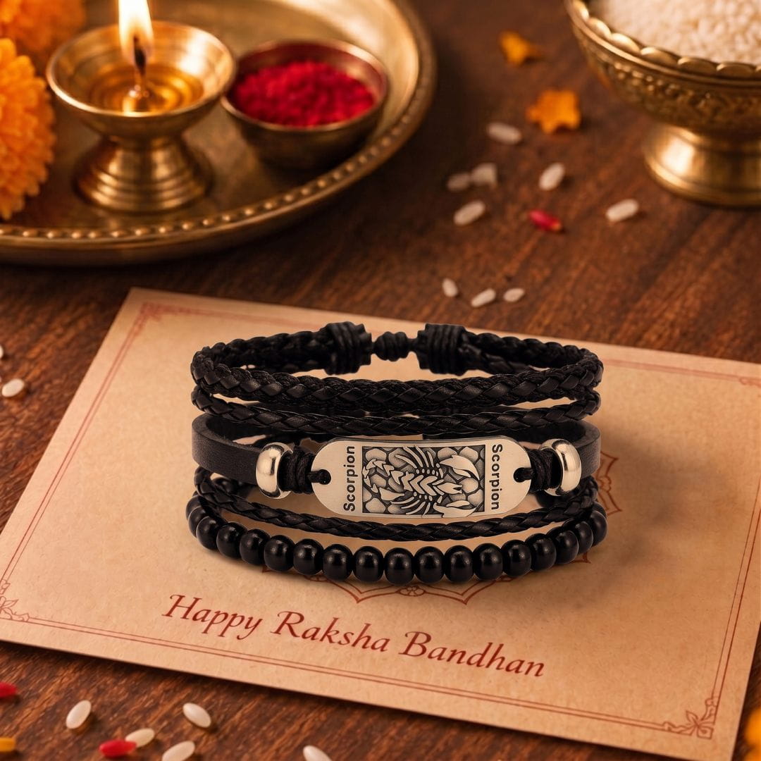 The Perfect Rakhi Gift For Every Brother – SCORPION EDGE - Leather Adjustable Bracelets With Timeless Style