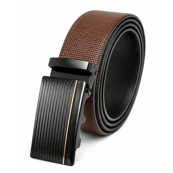 Mens Genuine Leather Belt | 2 in 1 Reversible (Brown & Black) (1 Pc.) - NEXVIOR