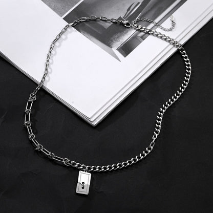 SPLIT TAG - 13mm Titanium Steel Pendant with 9mm Chain for Men & Boys (22 to 24 inch)